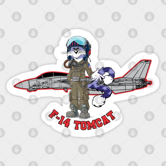 Grumman F-14 Tomcat Pilot - Air Boss Sticker by TomcatGypsy